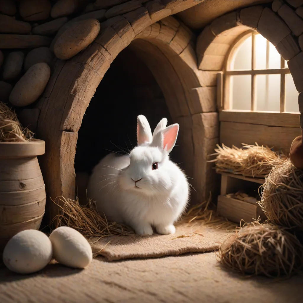 A Sleepy Bunny Flops to Bed