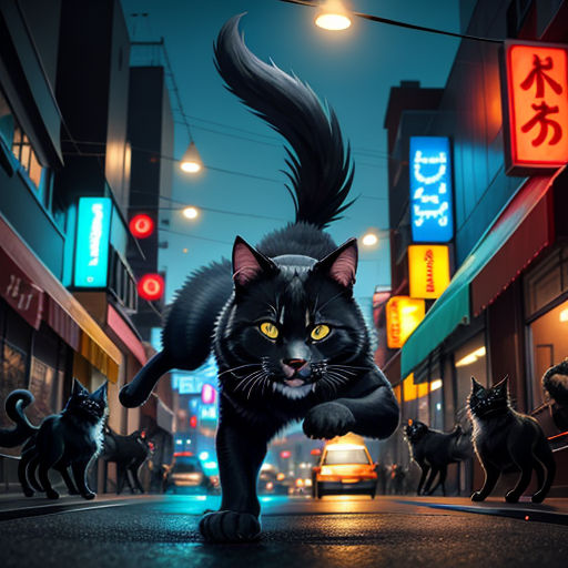 Ninja Cat Cute Black Cat NFT #6 - Crypto Ninjas Nft