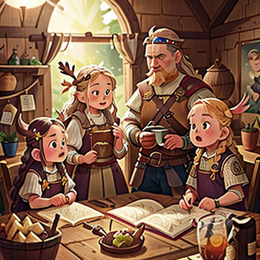 a group of people standing around a table with a book on it and a cup of coffee in front of them