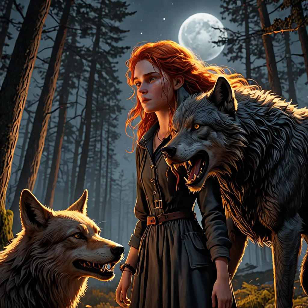 Moonlit Farewell: A Hyperrealistic Encounter