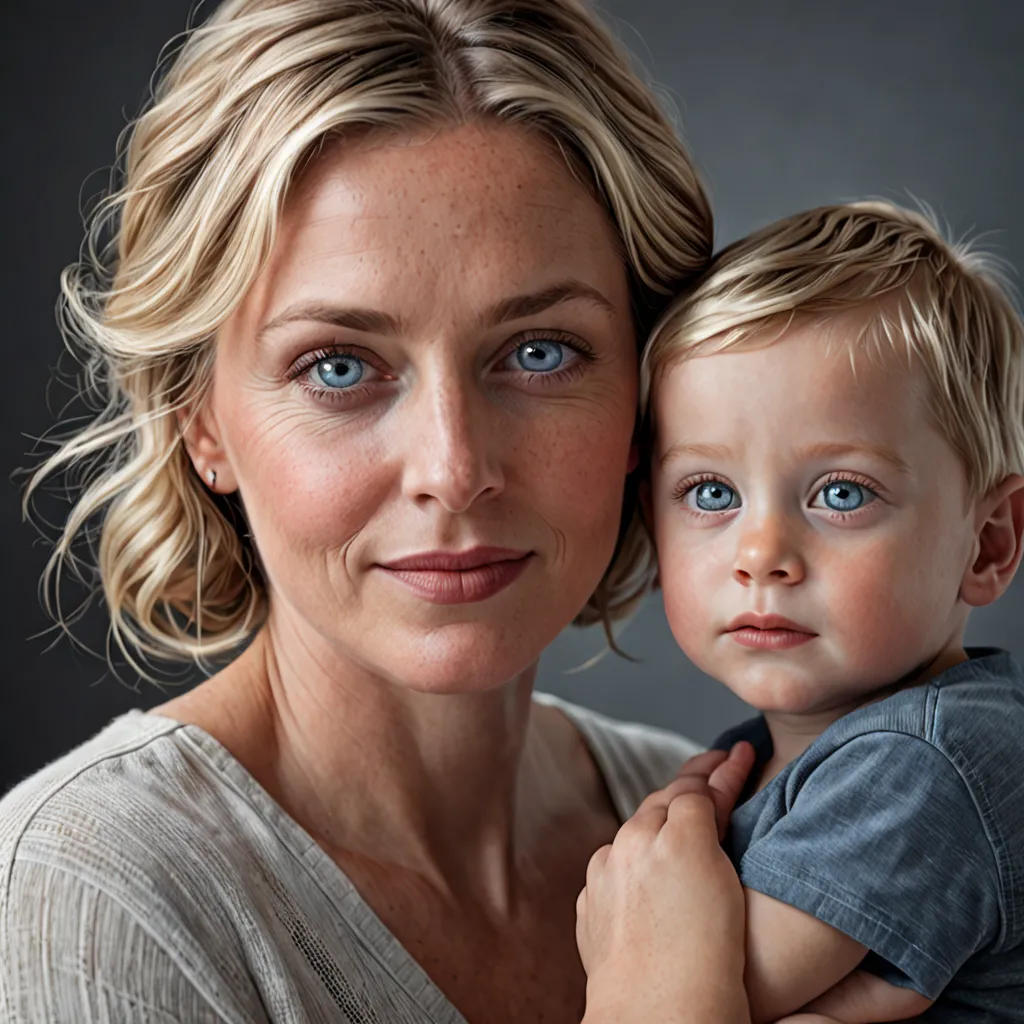 The Little Boy with Big Blue Eyes