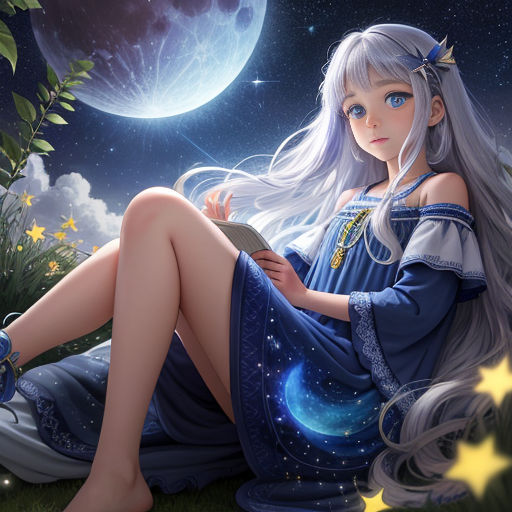 Adorable Kawaii Anime Inspired Star Guardian Luna Wallpaper 