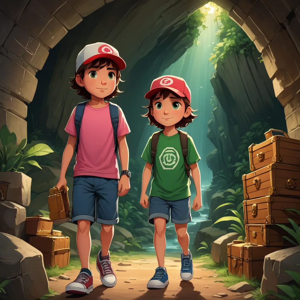 a couple of kids standing in a tunnel with luggage on the ground and a light shining down on them, les nabis, concept art, Diego Gisbert Llorens, rossdraws global illumination