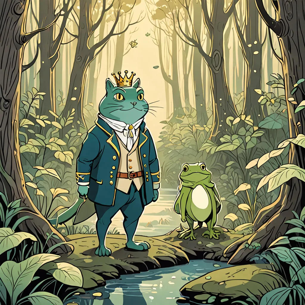 The Frog Prince's Feline Friend