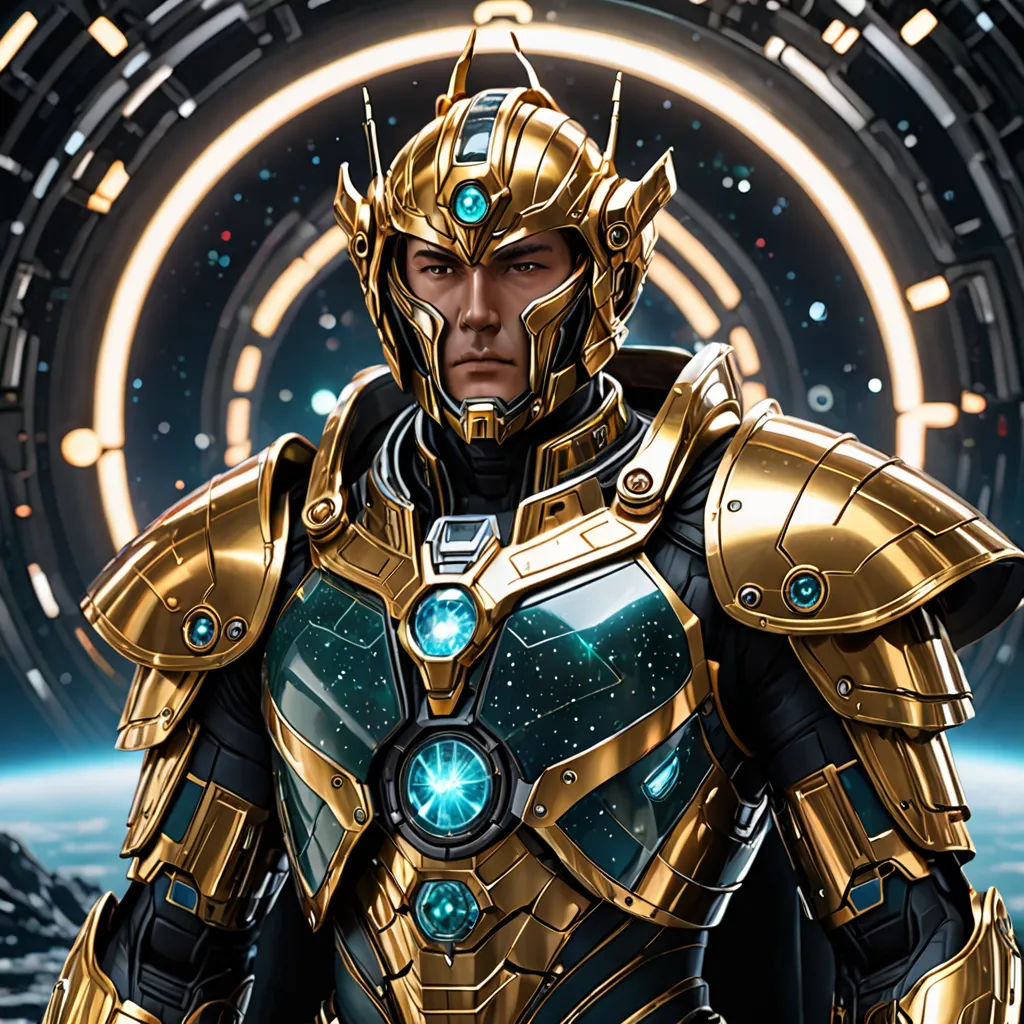 a man in a suit with a helmet and a sci - fi fi fi fi fi fi fi fi fi fi fi fi fi fi fi fi fi fi fi fi fi fi fi fi fi fi fi fi fi fi fi fi, afrofuturism, a character portrait, Dai Jin, unreal engine highly rendered