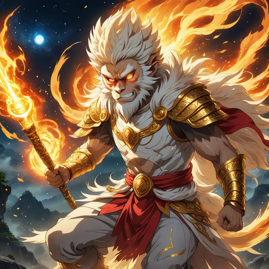a man with a sword and a fire behind him is a demon with a flame in his hand and a flame in his mouth, furry art, concept art, Brom, official art