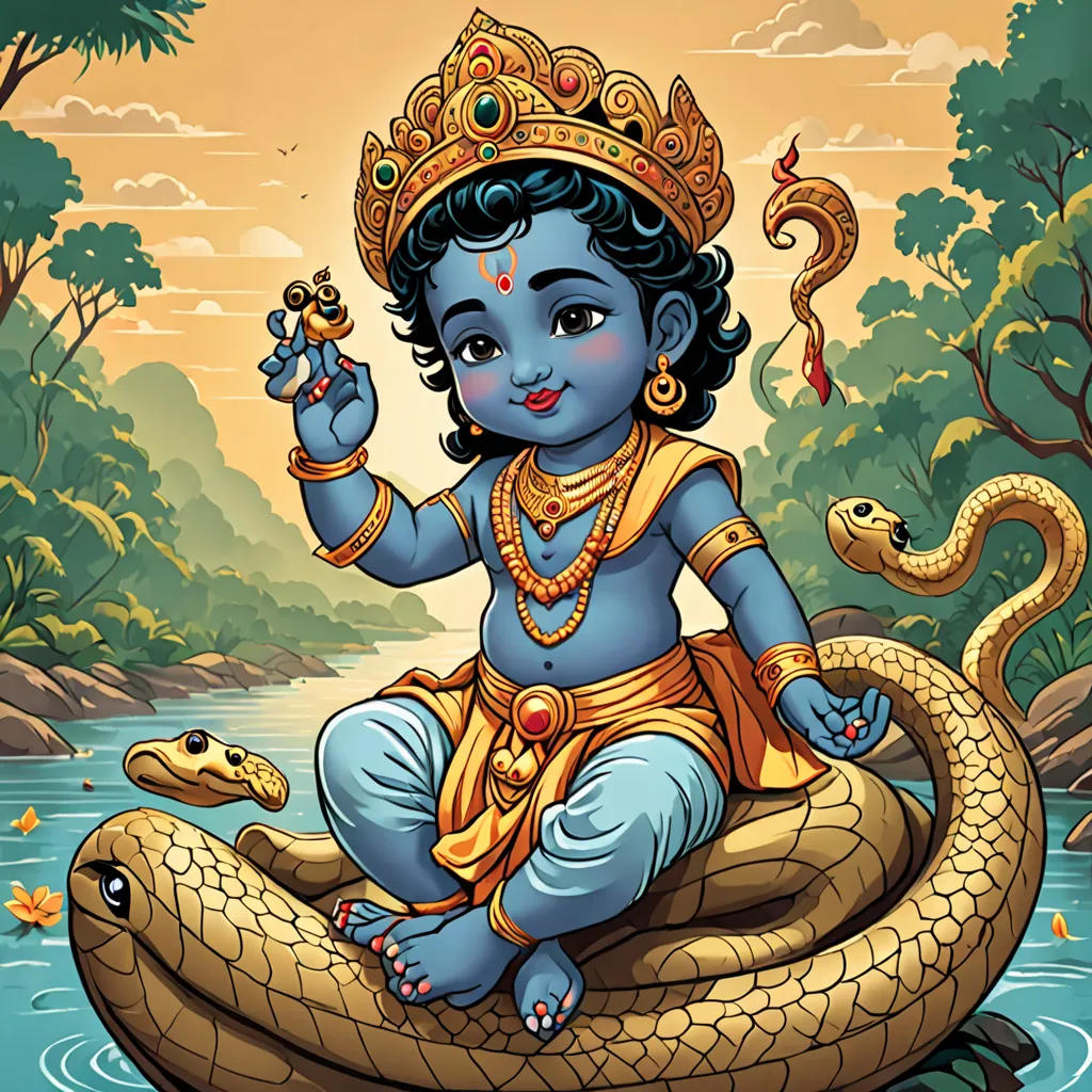 Krishna and the Serpent