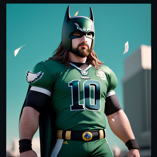 Jason Kelce puts on Batman mask mid game 