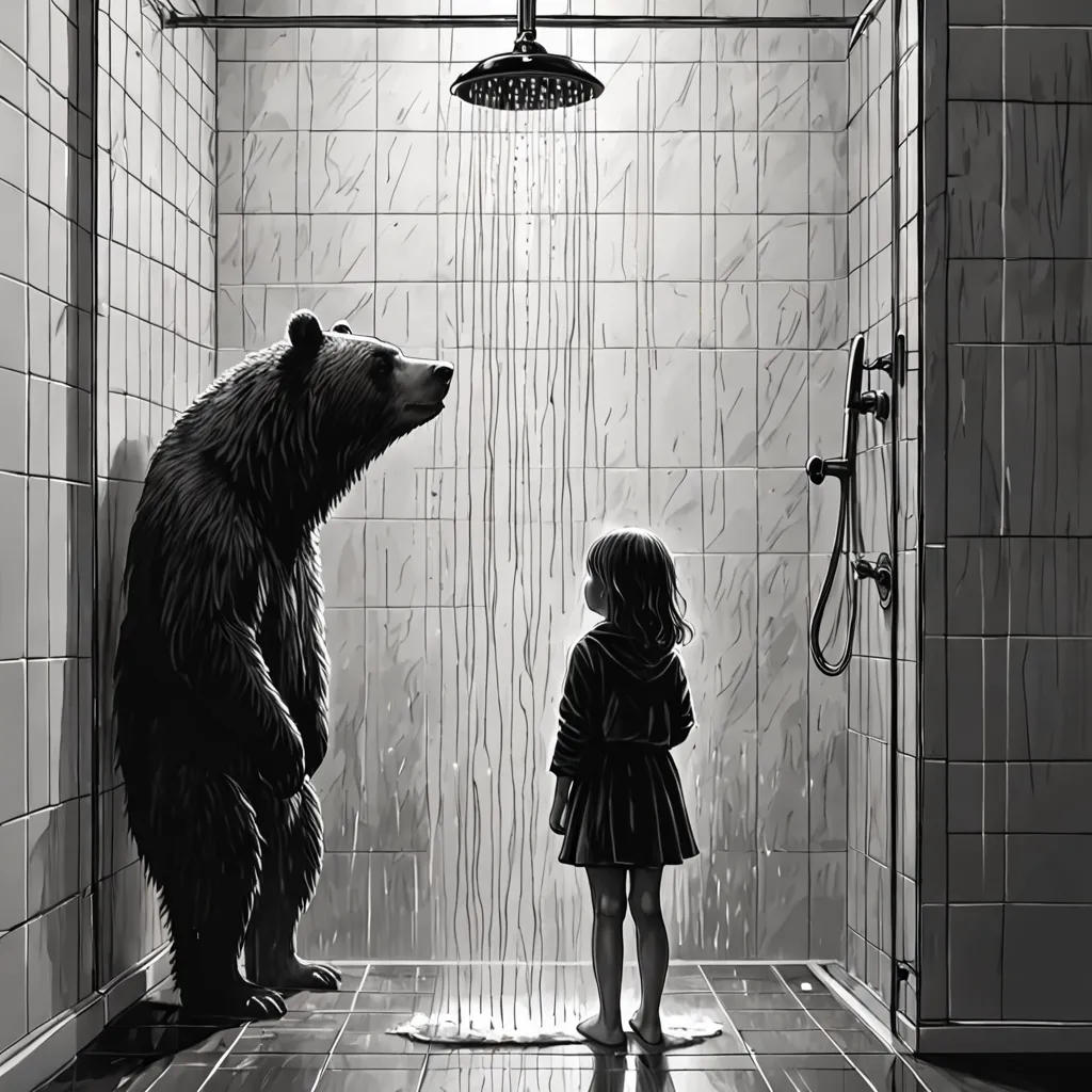 Bear in the Shower