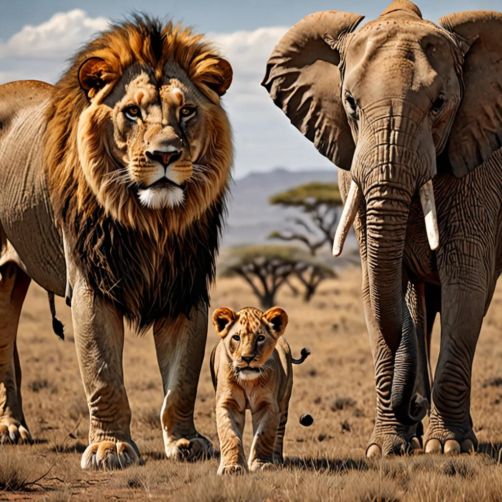 The Lion and the Elephant's Journey