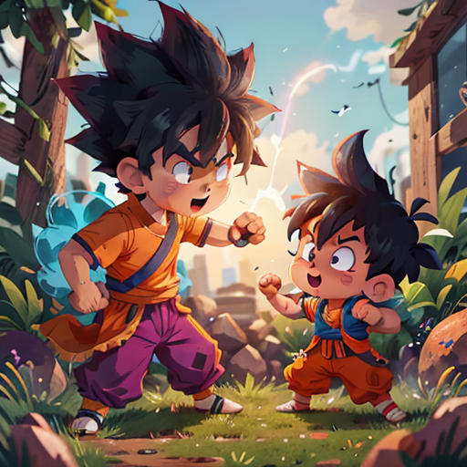 Kid Goku vs Super Buu