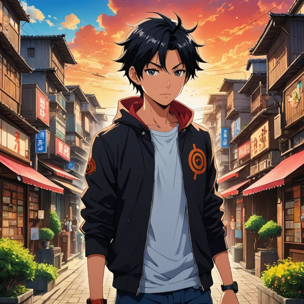 a man in a black jacket and a white shirt and a red and blue tie and a street with buildings, rayonism, a character portrait, Adam Manyoki, official art