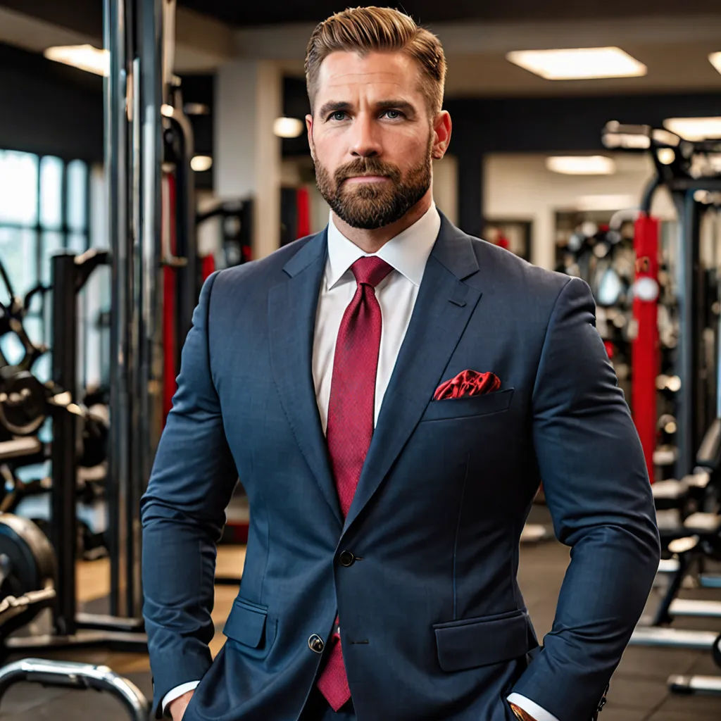 a man in a suit standing in a gym with his hands in his pockets and his hands in his pockets, private press, a stock photo, Aaron Bohrod, masculine