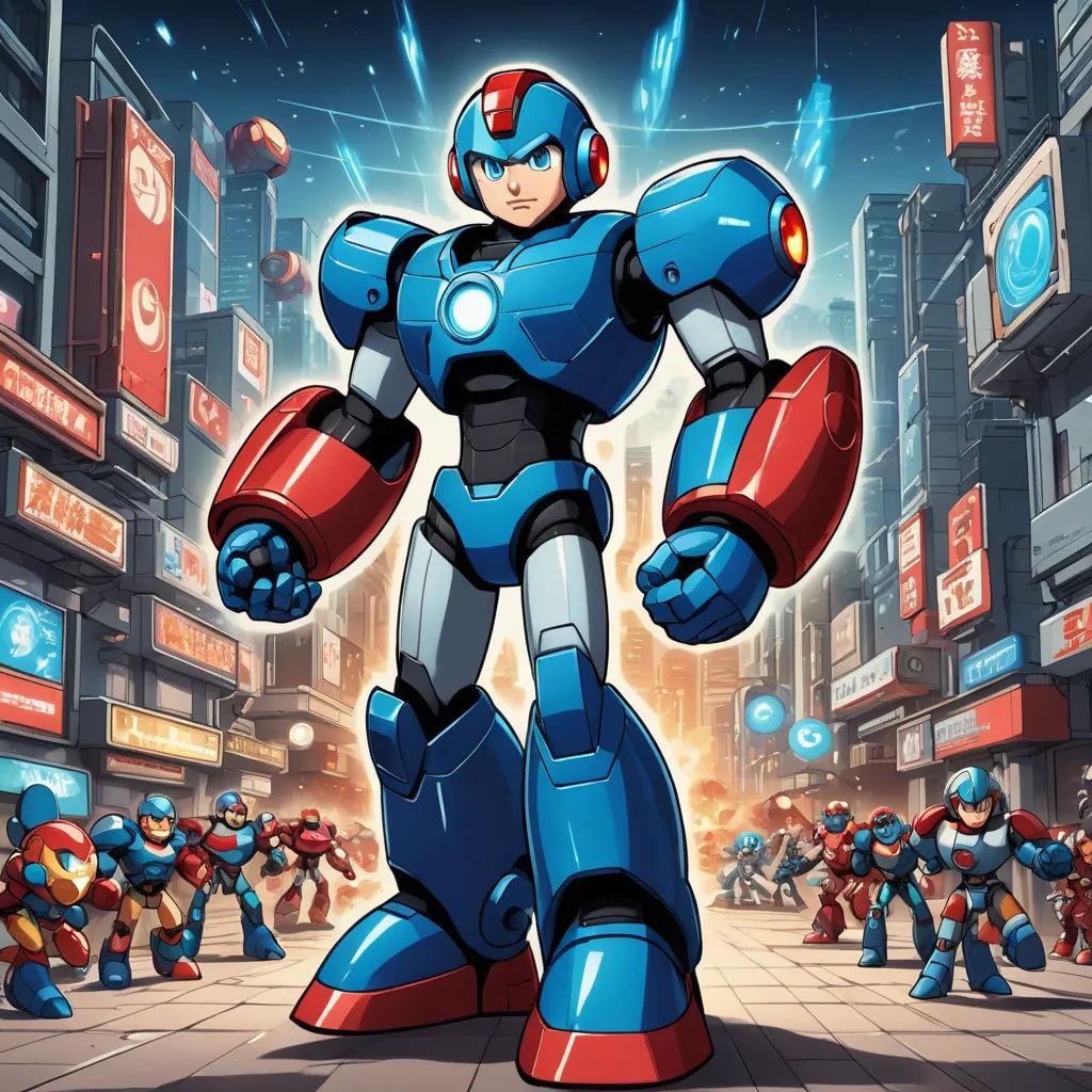a cartoon of a robot standing in a city street with other robots in the background and a cityscape in the background, context art, concept art, Adam Rex, official art