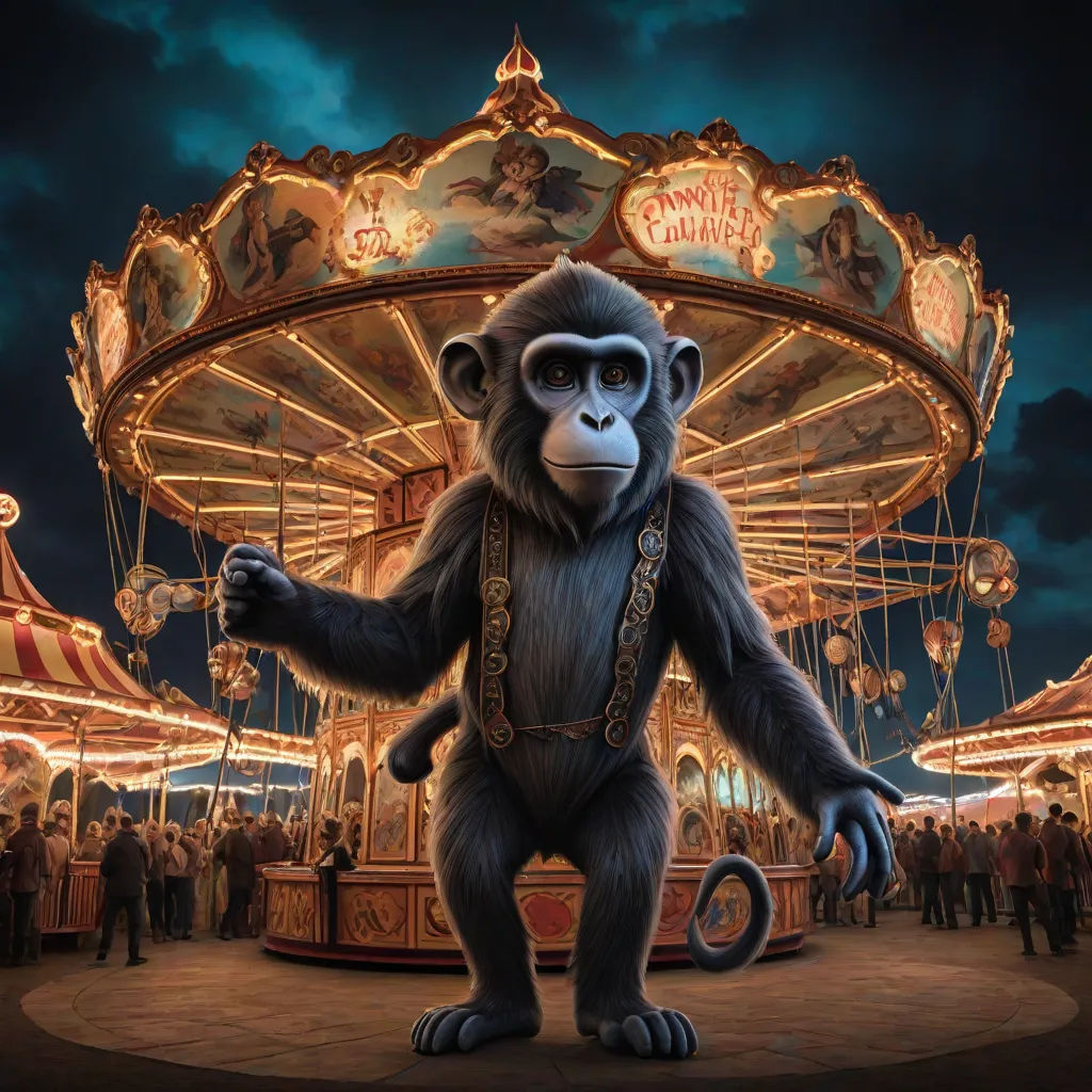 Mr. Monkey Goes to a Haunted Theme Park