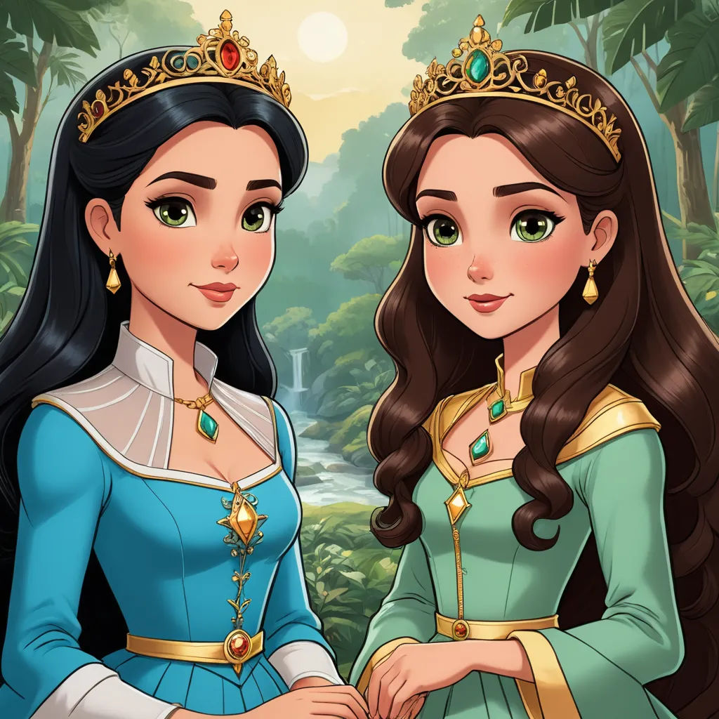 two princesses in their regal regal regal regal regal regal regal regal regal regal regal regal regal regal regal regal regal regal regal regal regal regal regal regal regal regal regal regal regal regal regal regal regal regal regal regal regal regal regal, sots art, concept art, Altoon Sultan, animated