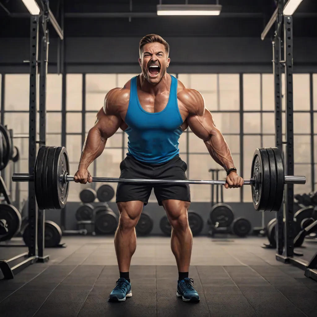 The Emoji Head Muscle Man