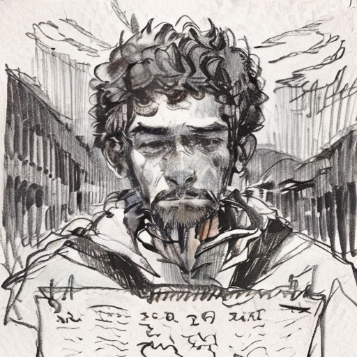 a drawing of a man with a cigarette in his mouth and a sign in his mouth that says, you can't kill the birds