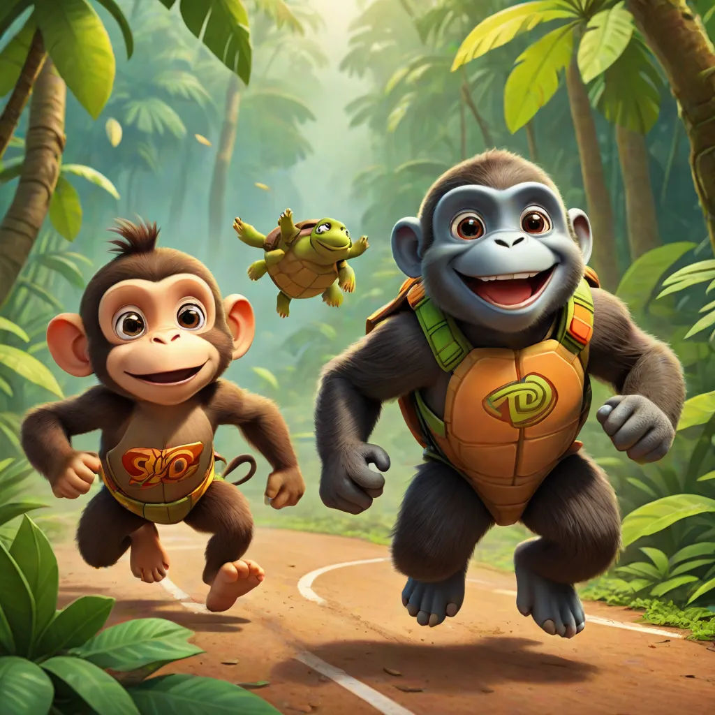 The Great Race: Monkey vs. Turtle