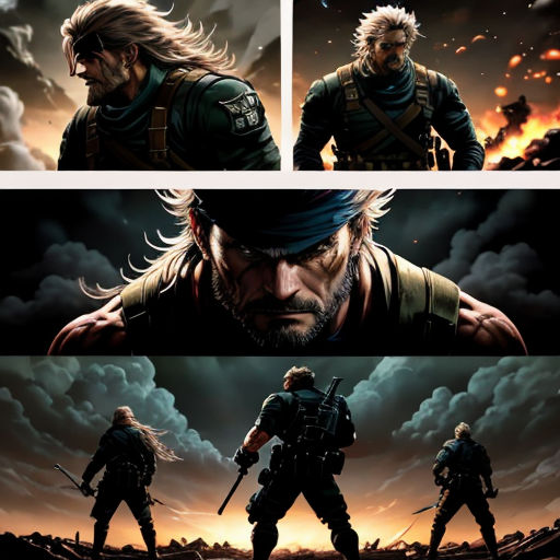 a series of three pictures of a man with a gun and a woman with a gun in her hand