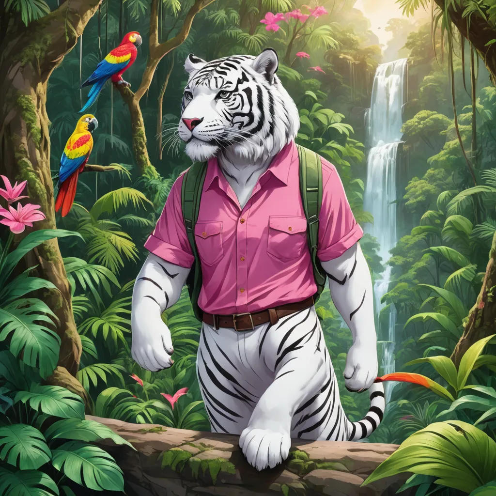 The Pink-Shirted White Tiger