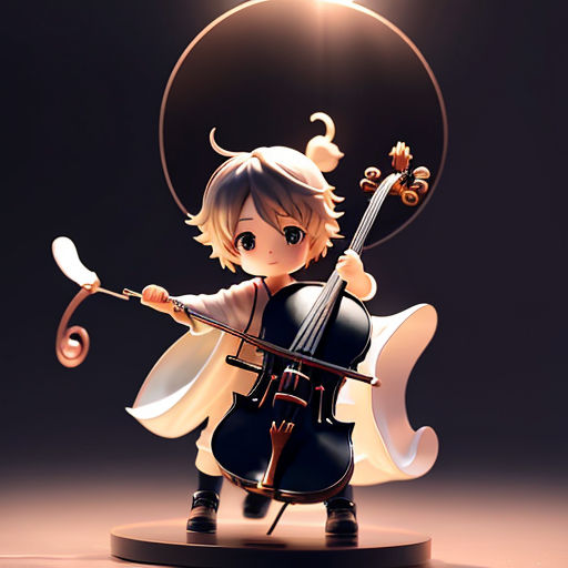 Anime Girl Playing the Cello By Teresita Blanco | Anime girl, Girls play,  Cello