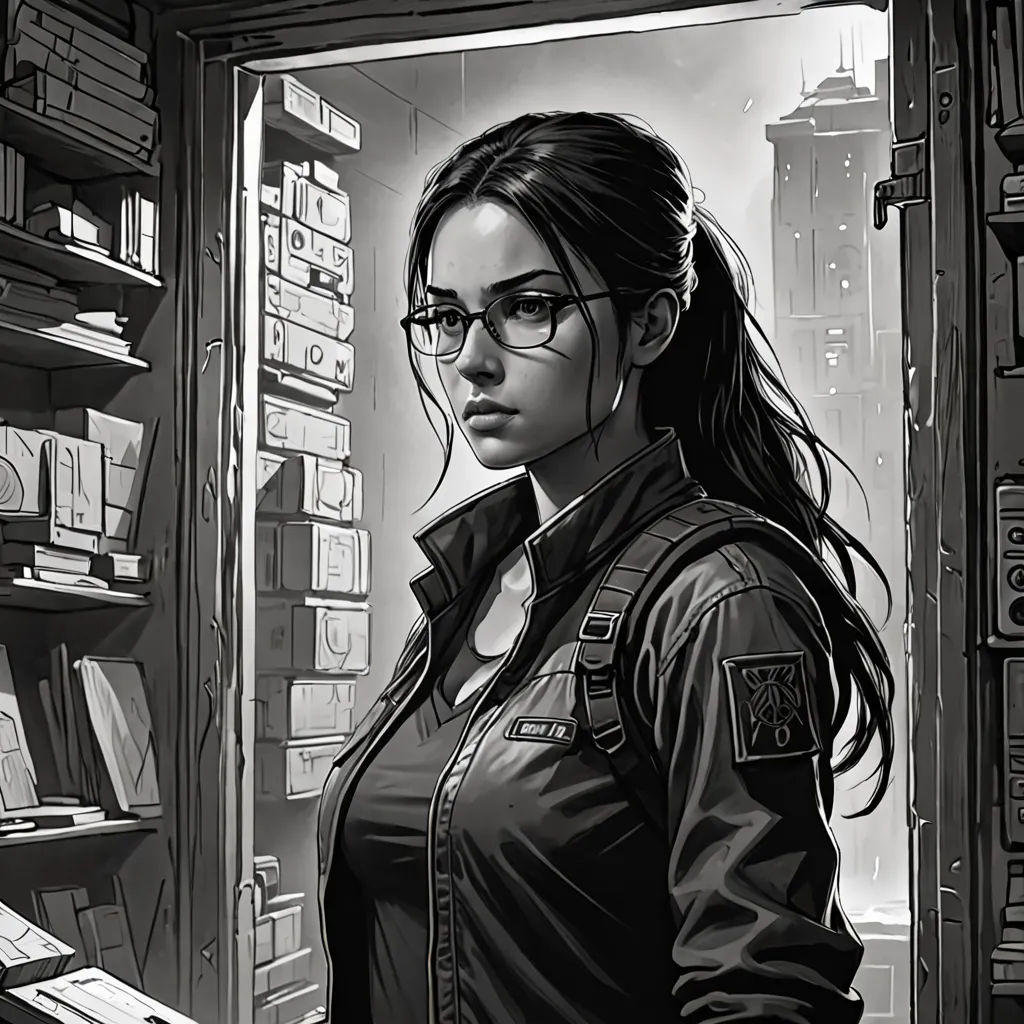 a woman in a library with a book case full of books and a book shelf full of books behind her, Cedric Peyravernay, neo-figurative, a character portrait, stanley artgerm lau