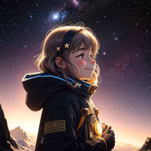 Anime girl Wallpaper 4K, Milky Way, Dream girl