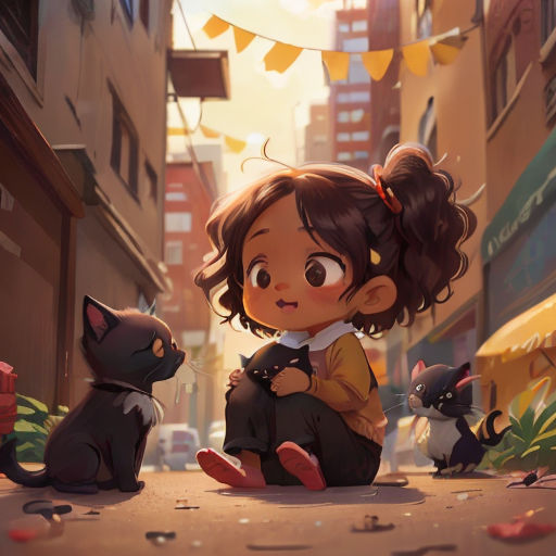 The Little Black Kitten