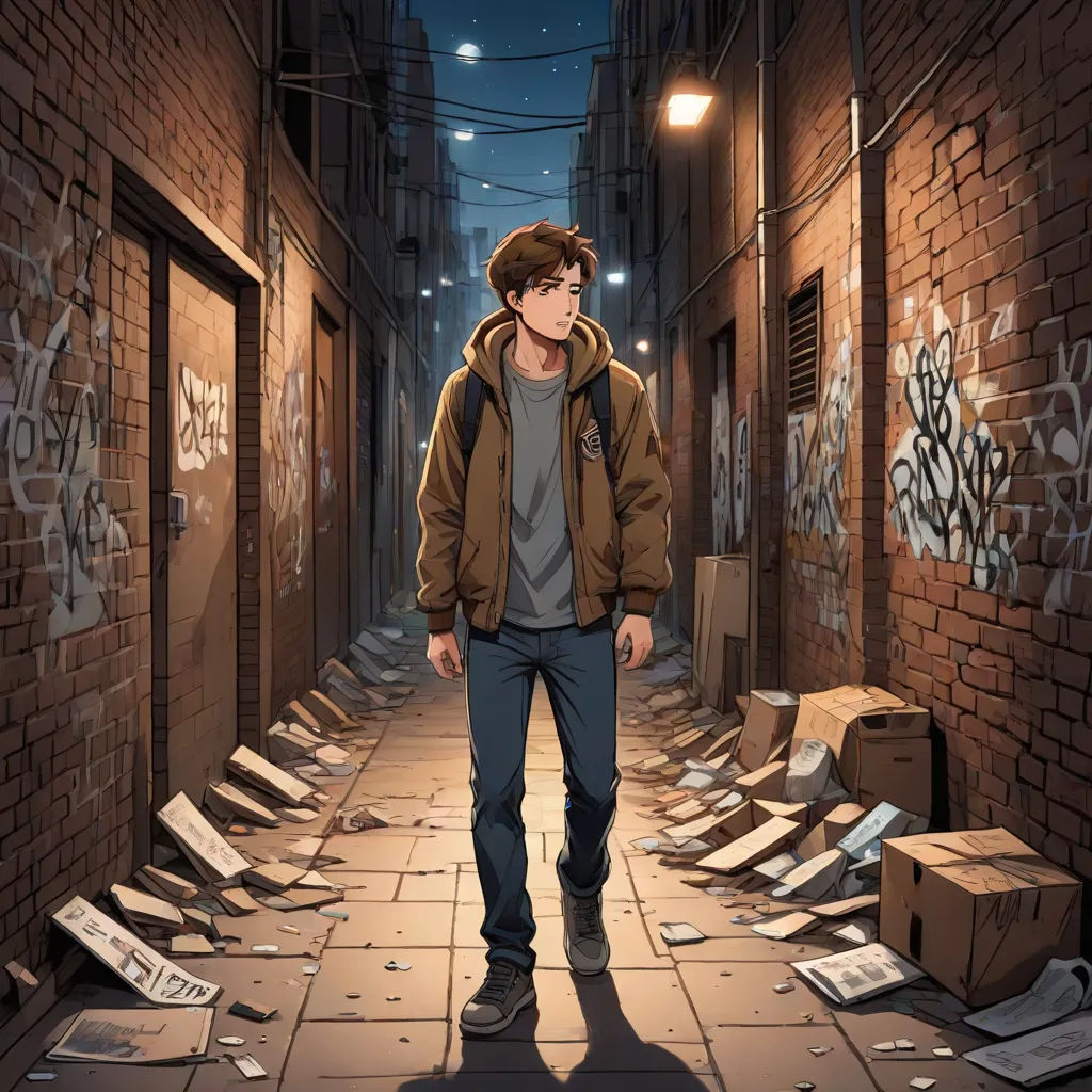 a man standing in a alley with a bunch of papers all over the floor and walls behind him,, Cedric Seaut (Keos Masons), serial art, concept art, official art