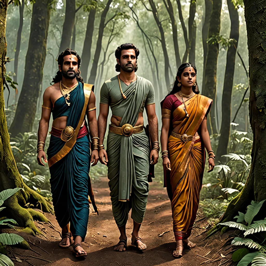 The Exile of Ram, Sita, and Lakshman