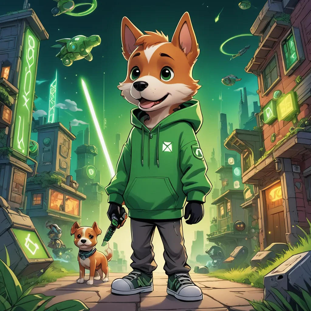 The Adventures of the Green Xbox Dog