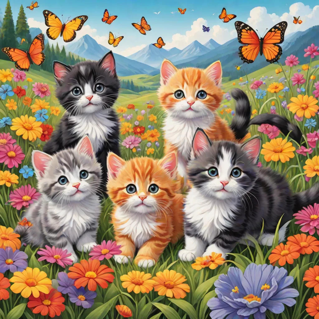 The Mischievous Expedition of the Six Kittens