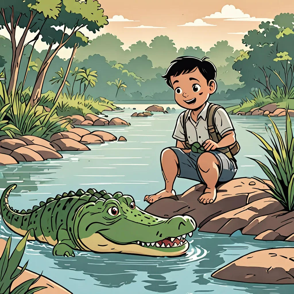 Kancil and the Crocodile: Encounter at the River