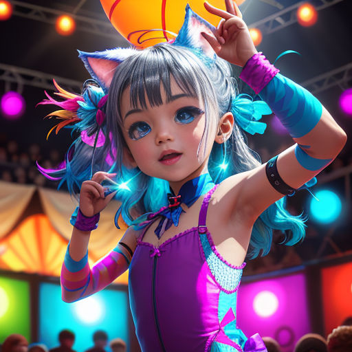 a cartoon character holding a basketball in her hand and a basketball in her other hand, in front of a crowd