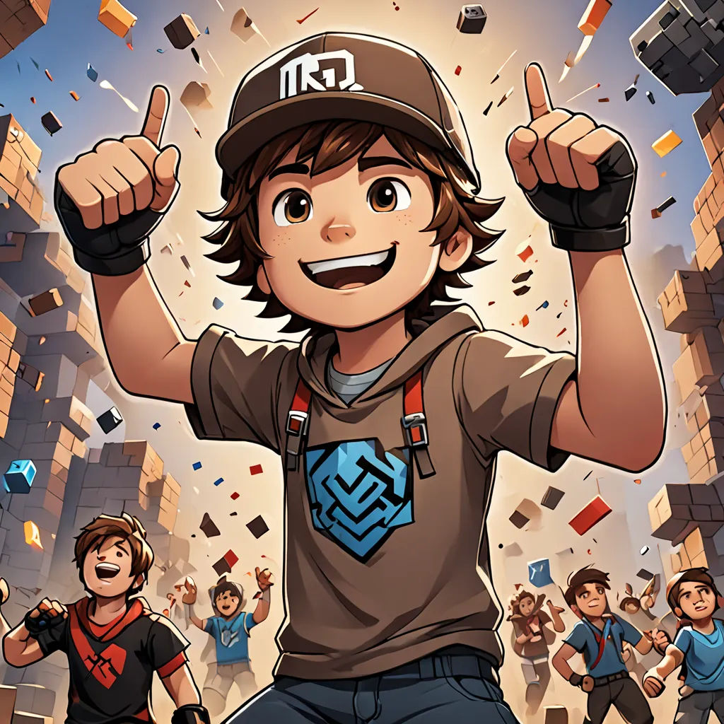 a boy with a hat and a maze on his shirt is surrounded by other boys and confetti, rayonism, a character portrait, Cedric Seaut (Keos Masons), comic cover art
