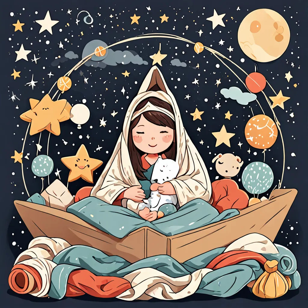 a little girl is reading a book with a teddy bear in her lap and a space theme in the background, space art, a storybook illustration, Diego Gisbert Llorens, storybook illustration