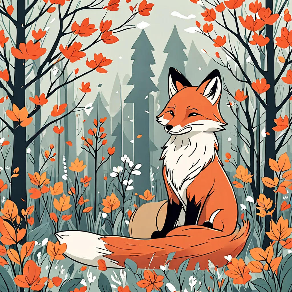 Fox's Journey Through the Seasons