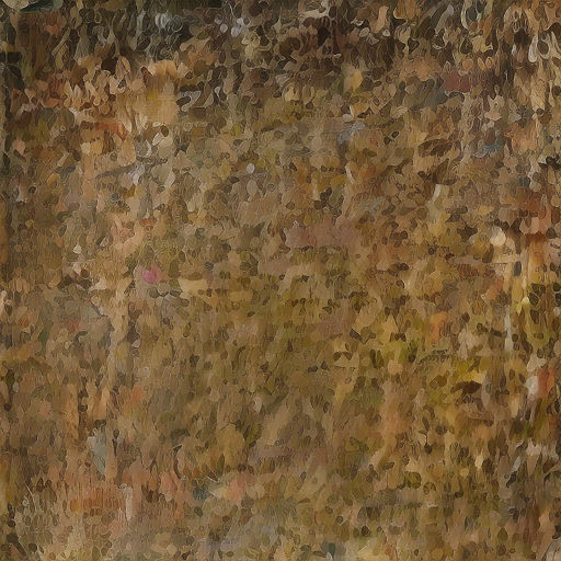 a painting of a man with a hat and a suitcase in a room with a wall of leaves and a clock