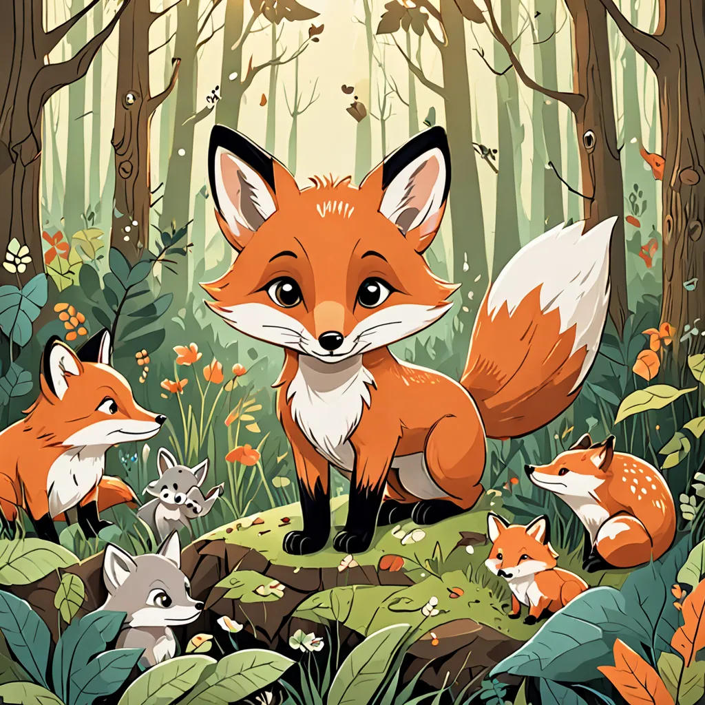 The Curious Fox and the Enchanted Forest