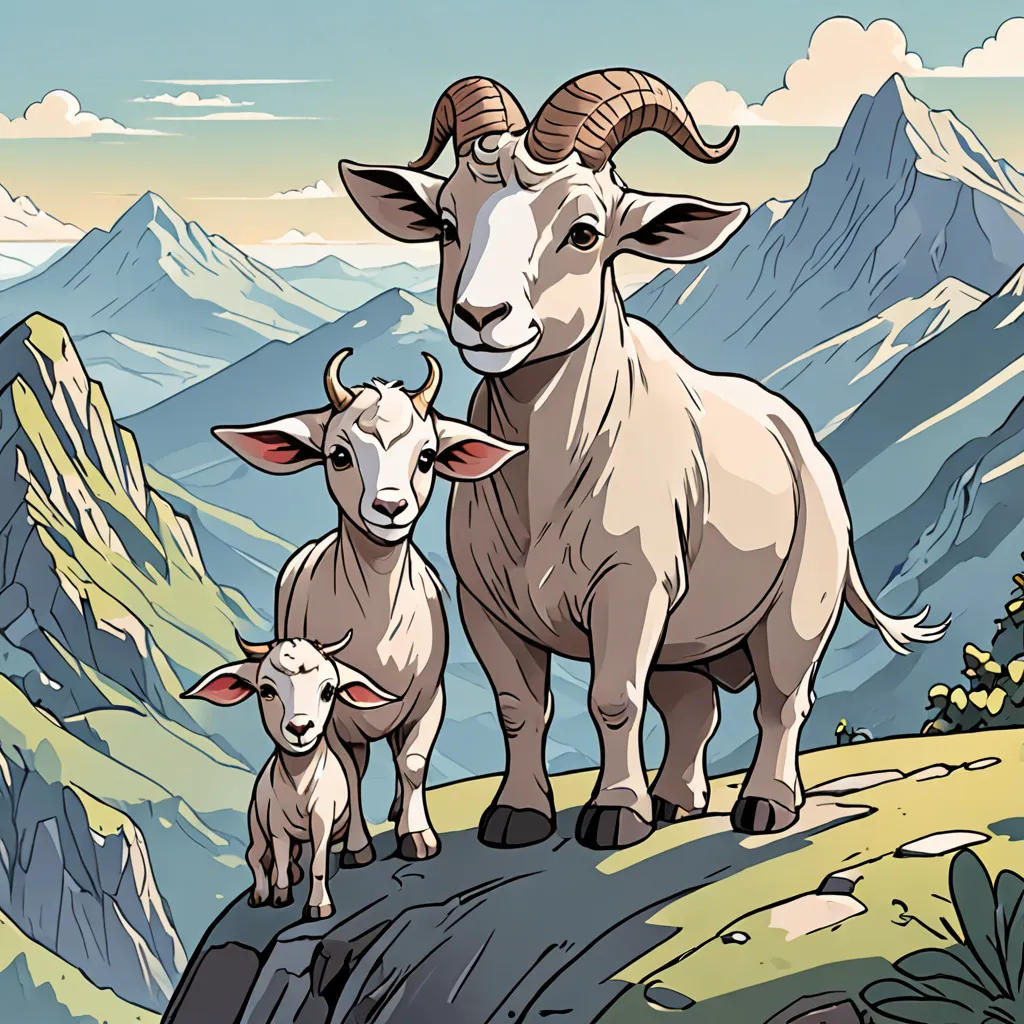 The Mountain Adventure of Gogo the Goat and Ellie the Elephant