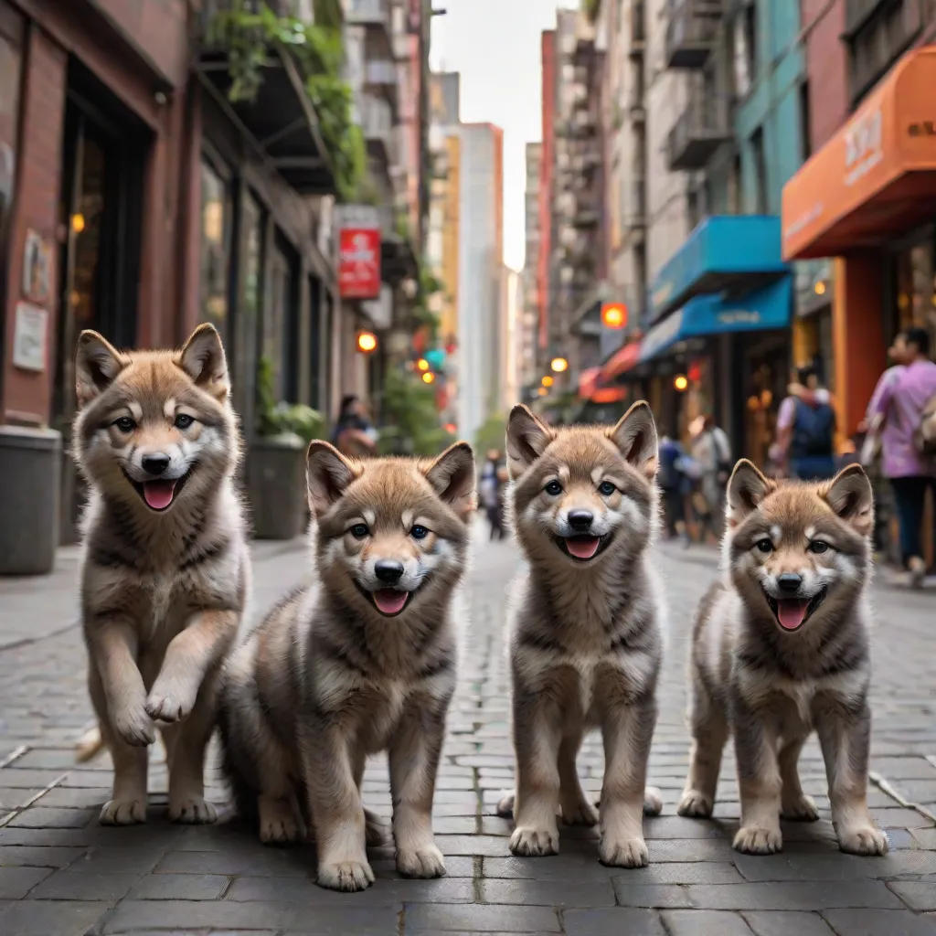 Lost in the Big City: The Adventure of the Wolf Puppies