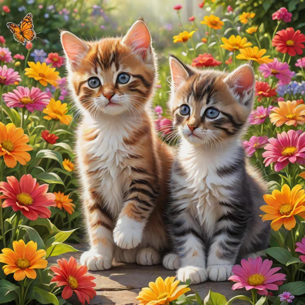 Kittens at Play: A Coloring Adventure