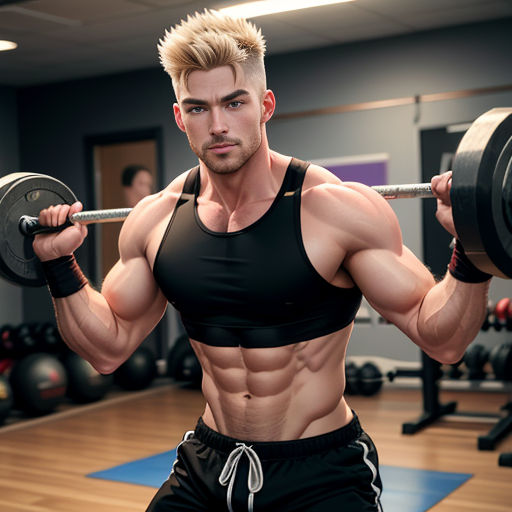 a man is doing a squat with a barbell in a gym room with a hard wood floor and a hard wood floor