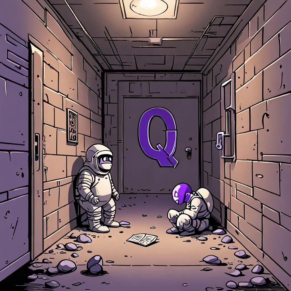 a cartoon of a man in a space suit and a man in a space suit sitting on the floor, underground comix, an album cover, Dan Mumford, comic cover art