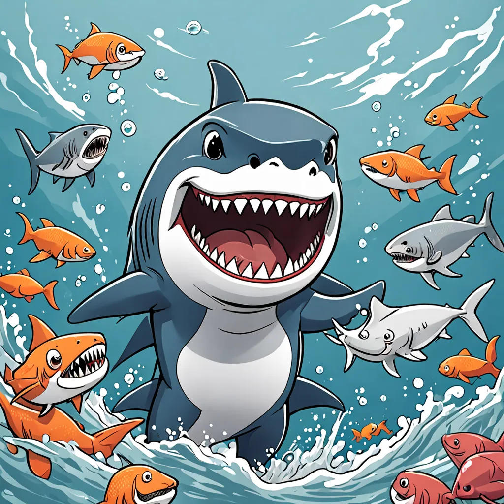 Sharky, the Tooth-Brushing Shark Superhero