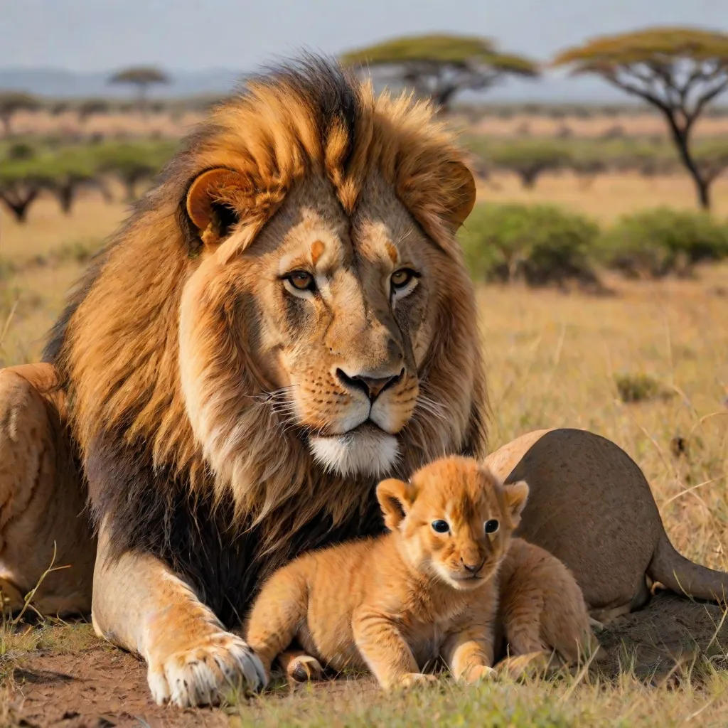 The Big Lion and the Tiny Chicken
