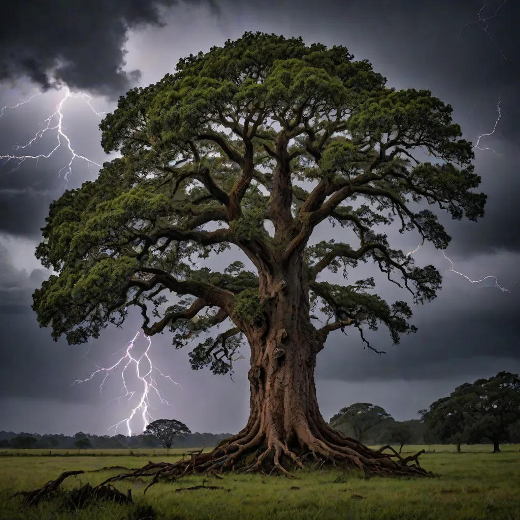 The Young Strong Oak Tree