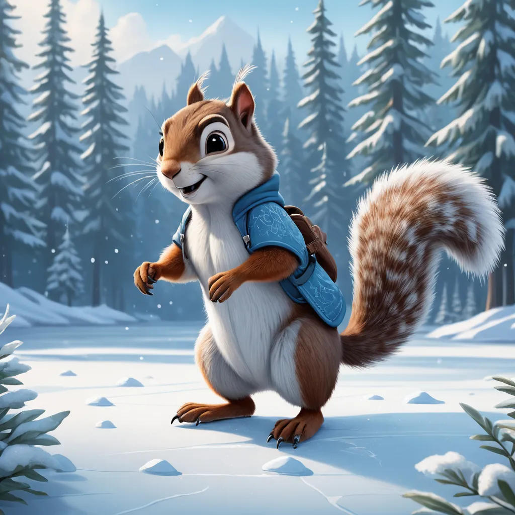 Scrat the Ice Skating Squirrel