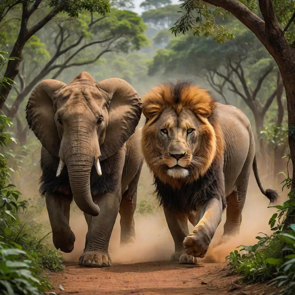The Lion and the Elephant